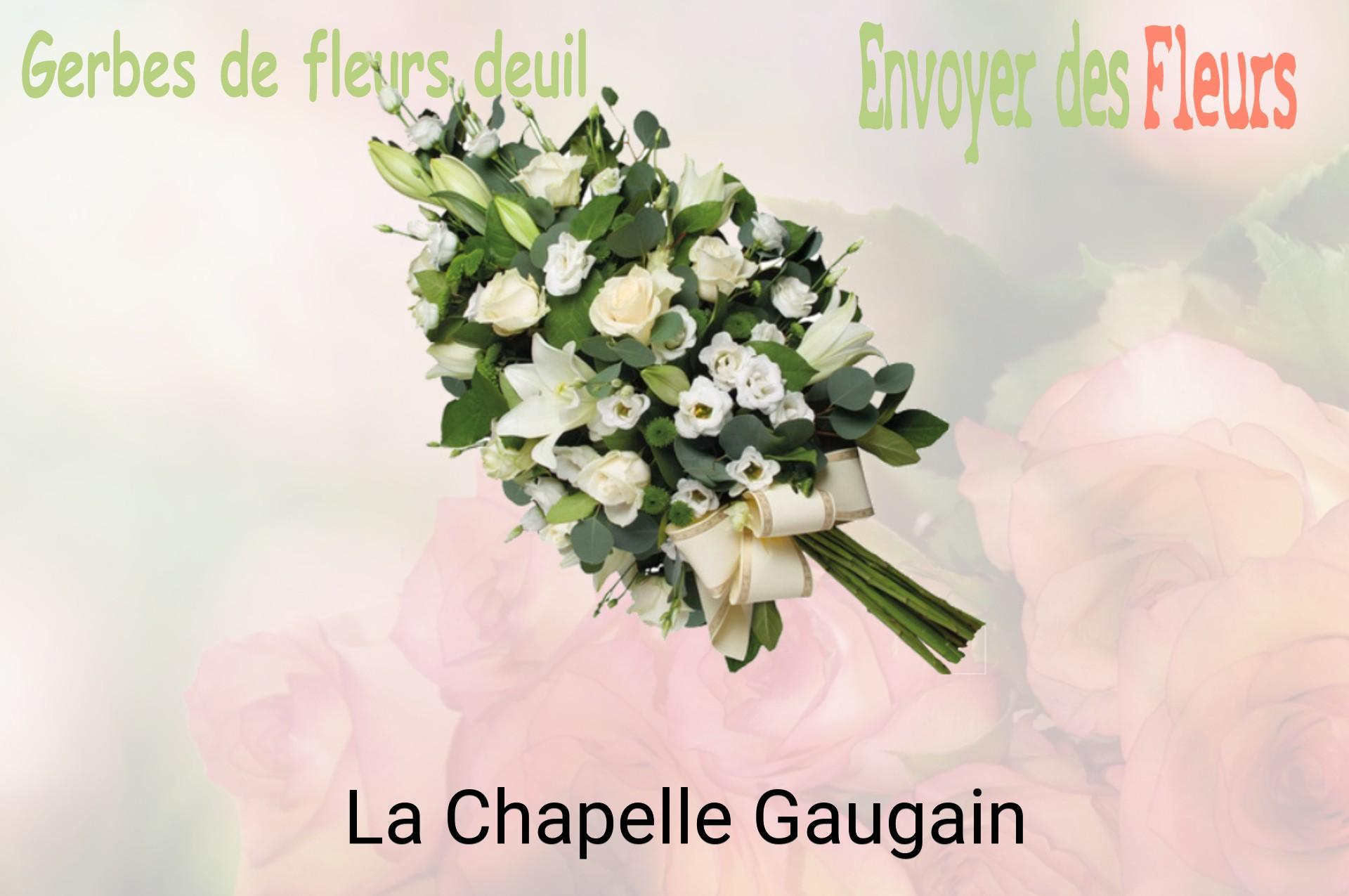 Gerbe de fleurs de deuil livrée à La Chapelle-Gaugain